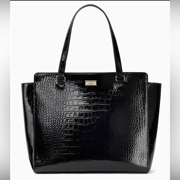 Kate Spade Elissa Croc Embossed Laptop Bag - Picture 3 of 15